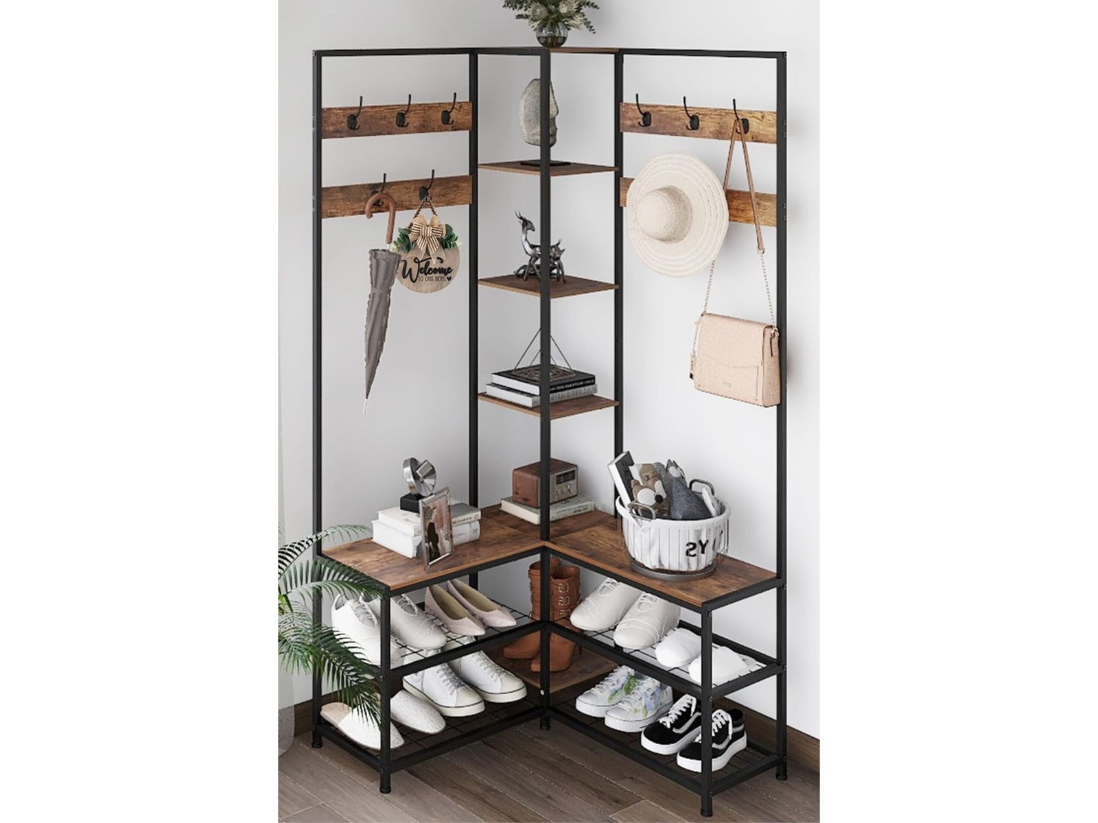 Coat rack entryway